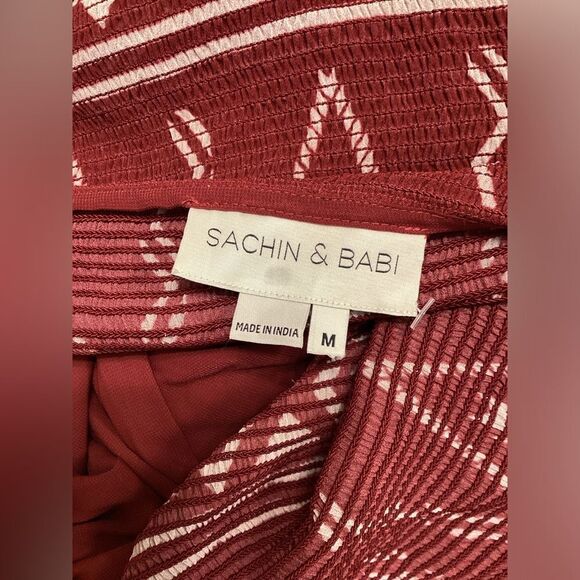 Sachin & Babi Lola Dress Crimson Red Aztec Border Print Cocktail Evening Party - Picture 11 of 14